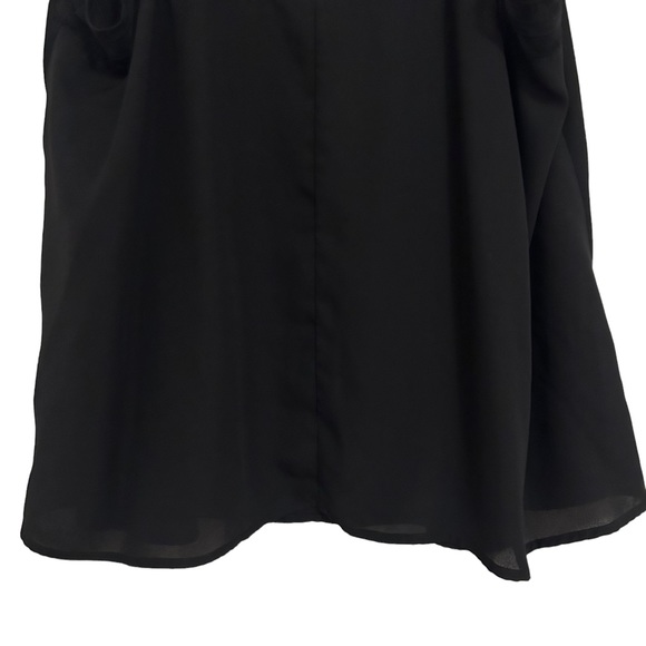 TORRID Black Georgette Mesh Inset Cami Top 00 (M/L 10) - Picture 7 of 10